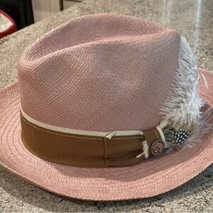 Goorin Bros Pink and Brown Fedora Hat